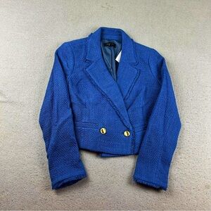 Talbots Royal Blue Tweed Blazer Size 2